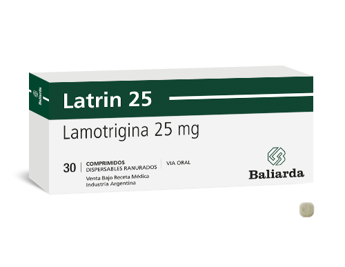 Latrin_25_Lamotrigina_10.png Latrin Lamotrigina anticiclante anticovulsivante antiepiléptico depresión bipolar estabilizador del animo Lamotrigina mania bipolar trastorno bipolar Latrin