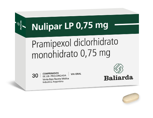 Nulipar-LP-075-Pramipexol-20.png Nulipar LP Pramipexol Antiparkinsonianos Enfermedad de Parkinson parkinsonismo Pramipexol Síndrome de las piernas inquietas temblor Nulipar LP